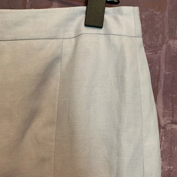 🔴Silver-Lavender Silk & Linen Flounce Hem Skirt - Picture 2 of 9